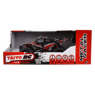 Buggy Radio Controlado Metal Racer Escala 1:18 Con Bateria Litio Taiyo Rojo - Negro