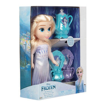Muñeca Elsa Con Set De Te Frozen De Disney
