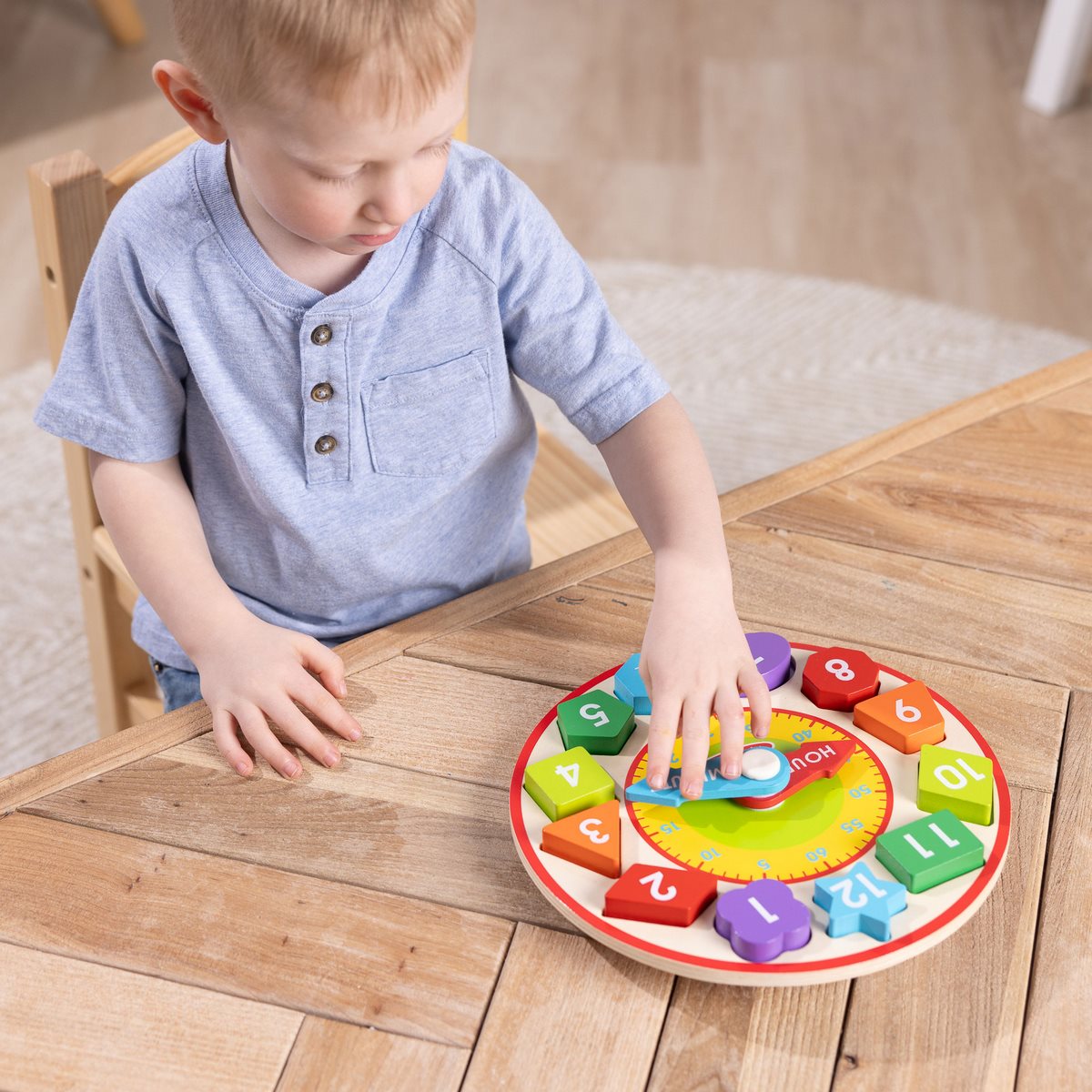 Reloj Con Figuras De Encaje De Madera Melissa And Doug