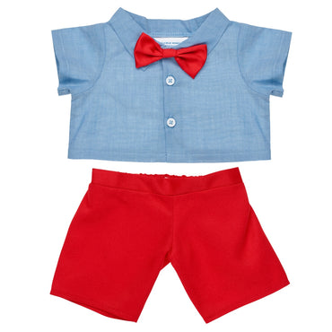 Set Pantalon Rojo Camisa Celeste Build-a-Bear