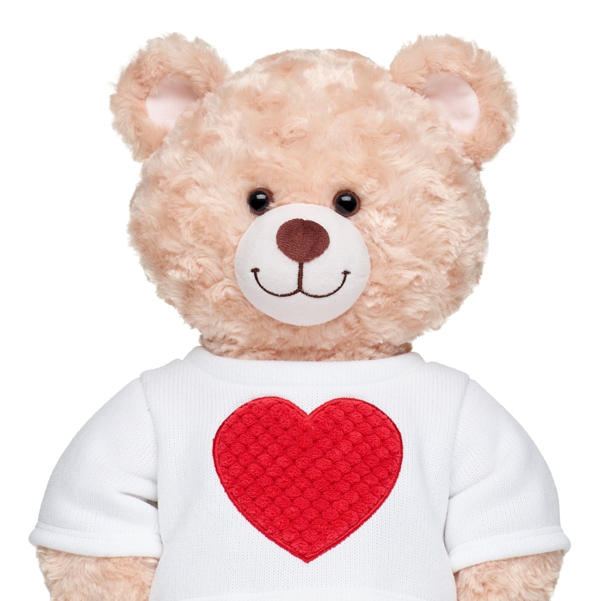 Polerón Sherpa Blanco Corazones Rojo Build-a-Bear