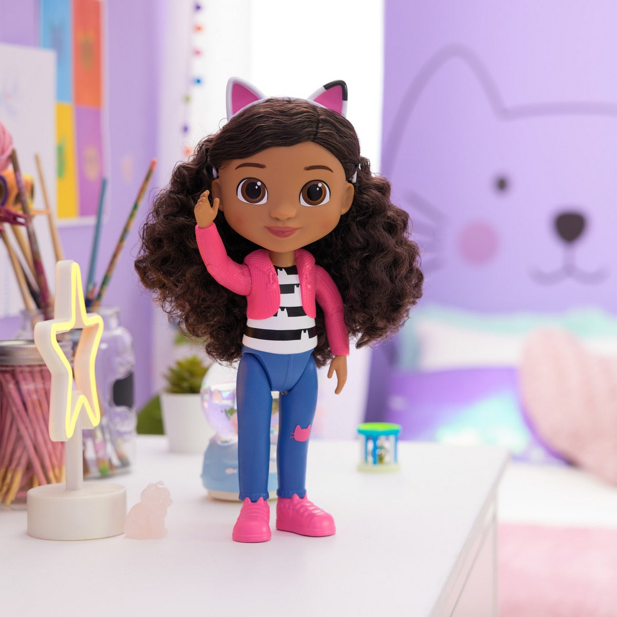 Gabby Muñeca 30 Cm Con Cintillo Gato