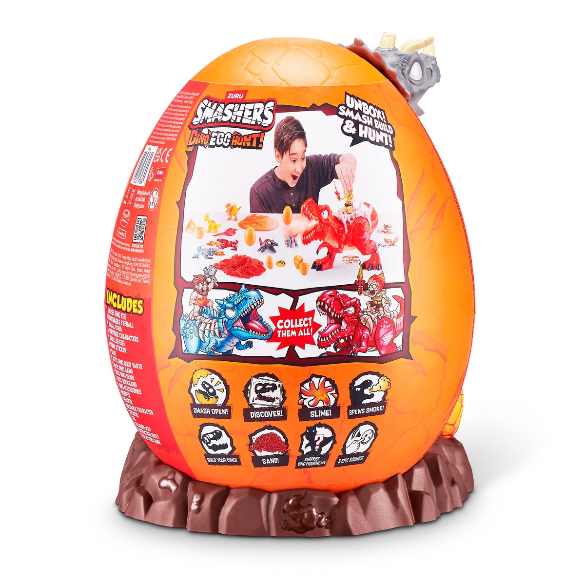 Huevo Smashers Caceria Dino - Gris