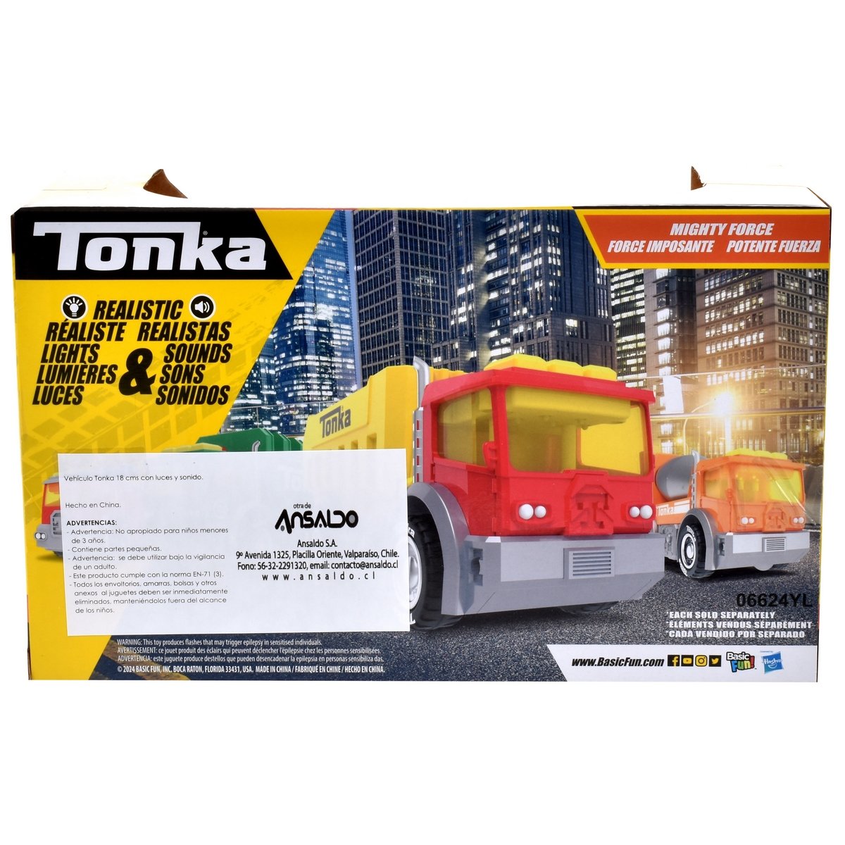 Vehiculo Tonka 18 Cms Con Luces Y Sonidos - Camion Volquete