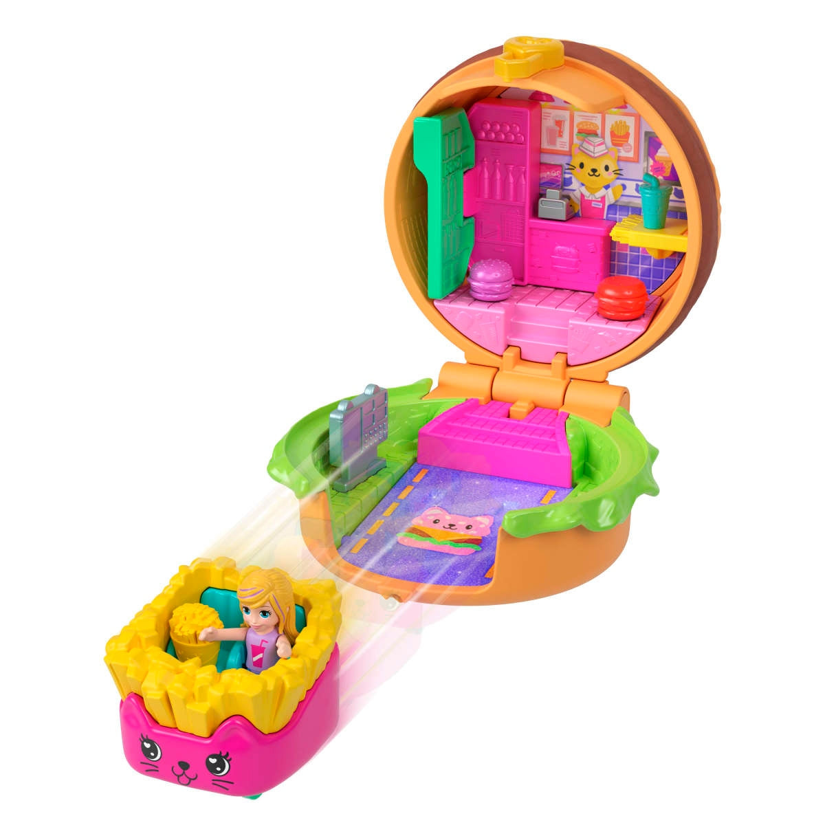 Polly Pocket  Set De Juego Compacto Reveal Comidita Rápida