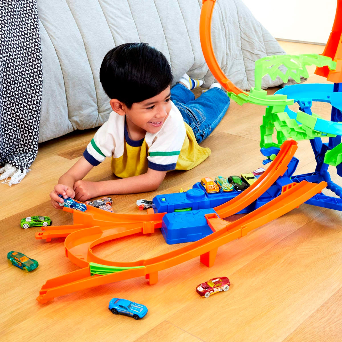 Hot Wheels Stunt Tracks Pista De Juguete Multi-Choque Aéreo