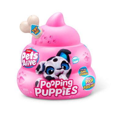 Mascota Real Pooping Puppies Pets Alive - Hueso Marfil