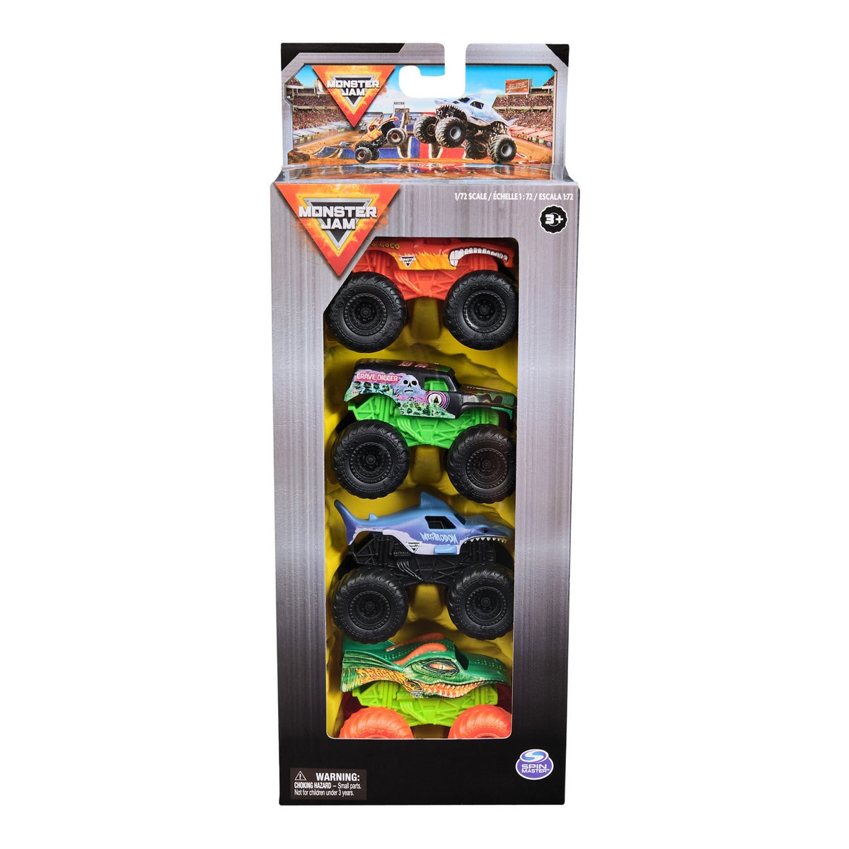 Monster Jam Set 4 Autos 1:72