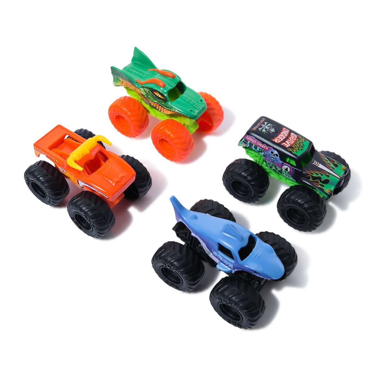 Monster Jam Set 4 Autos 1:72