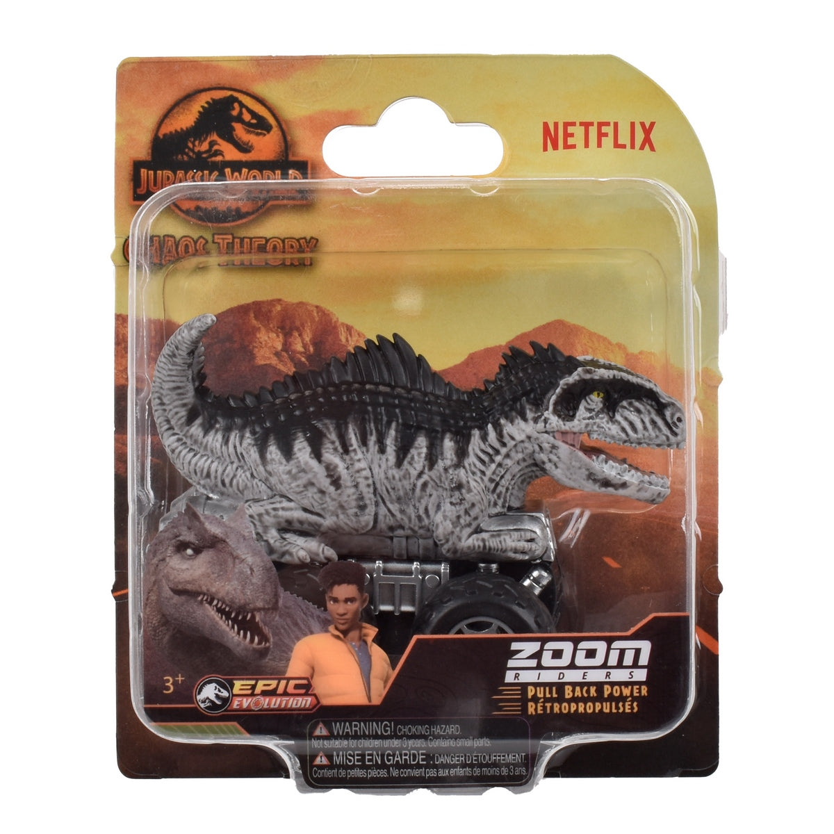 Dinosaurio Vehiculo Pullback Jurassic World - Giganotosaurus