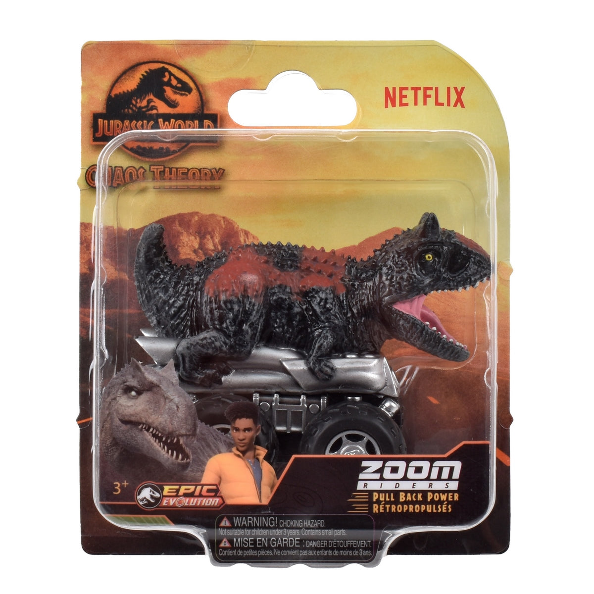 Dinosaurio Vehiculo Pullback Jurassic World - Carnotaurus