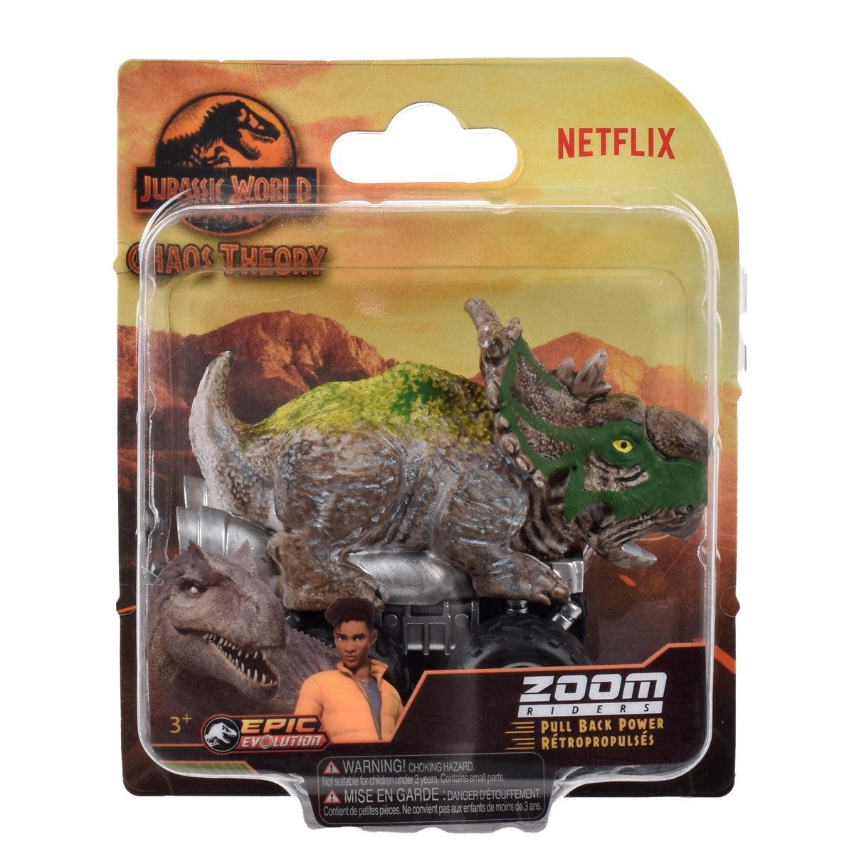 Dinosaurio Vehiculo Pullback Jurassic World - Pachyrhinosaurus