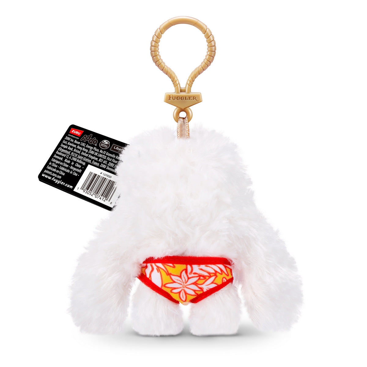 Peluche Llavero Fugglers De 13 Cms De Zuru - Blanco