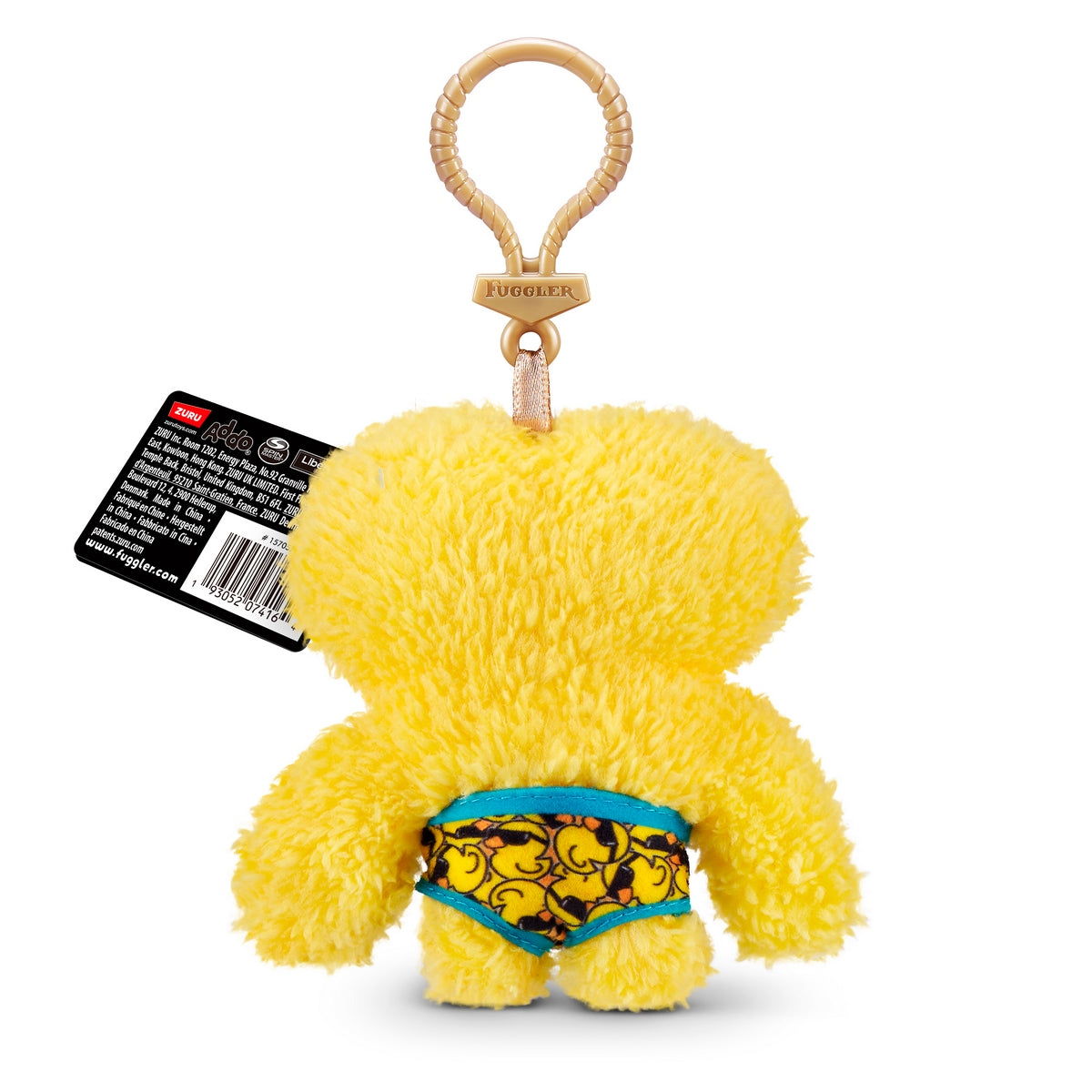Peluche Llavero Fugglers De 13 Cms De Zuru - Amarillo