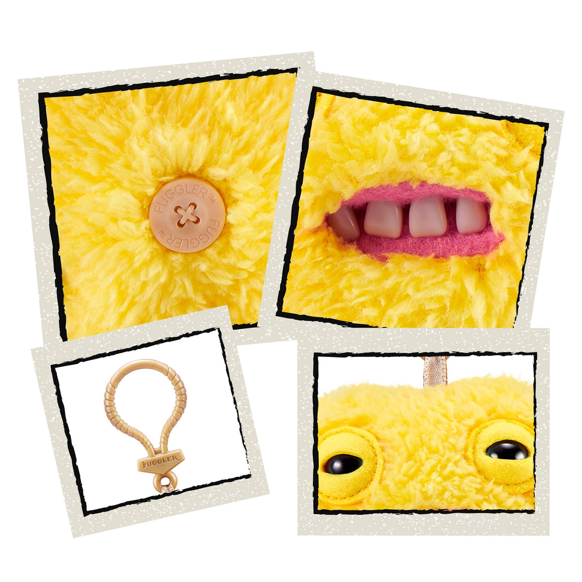 Peluche Llavero Fugglers De 13 Cms De Zuru - Amarillo