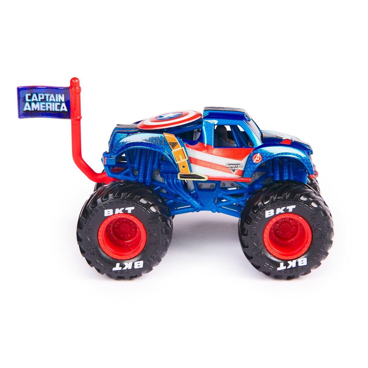 Monster Jam Vehiculos Metalicos 1:64 Marvel - Captain Amaerica