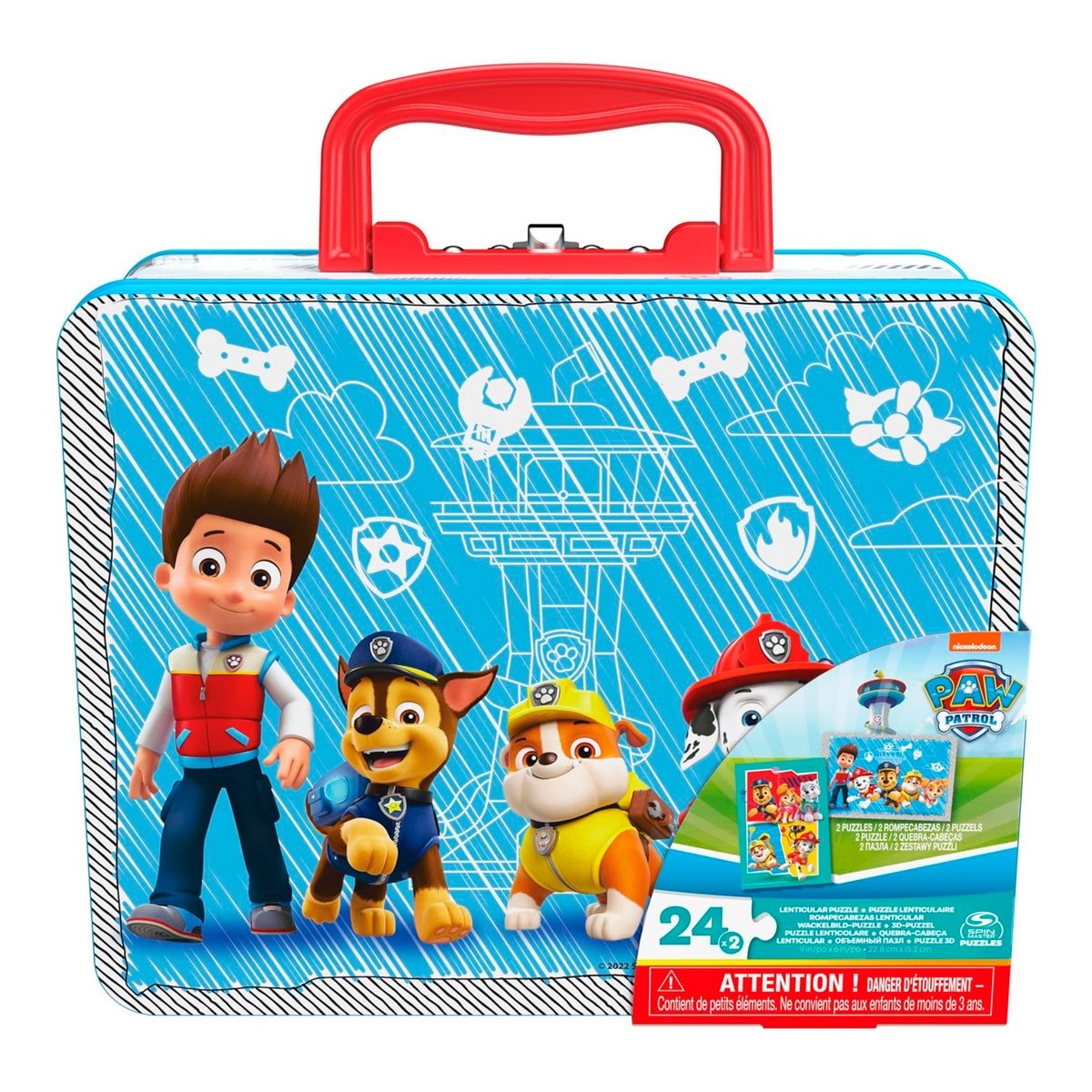 Paw Patrol 2 Puzzles Lenticulares En Lonchera