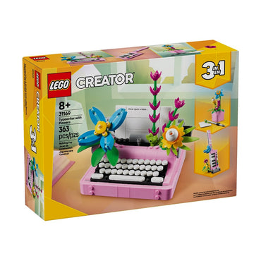 Máquina De Escribir Con Flores Lego Creator