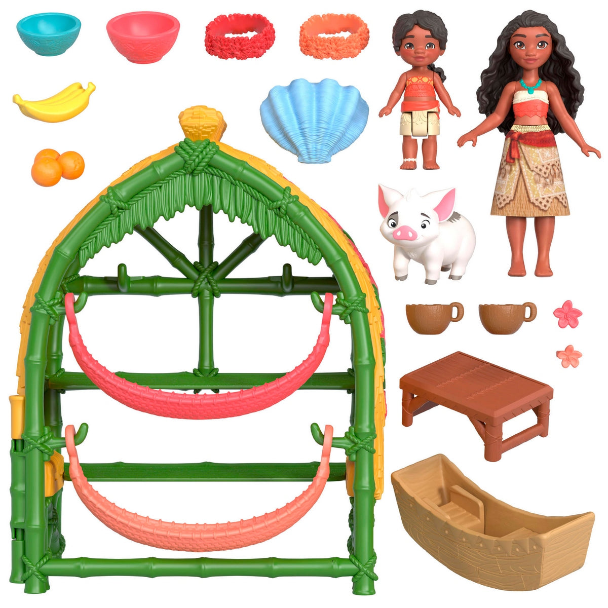 Moana 2 Set Hogar De Moana Y Simea Con Pua Y Accesorios