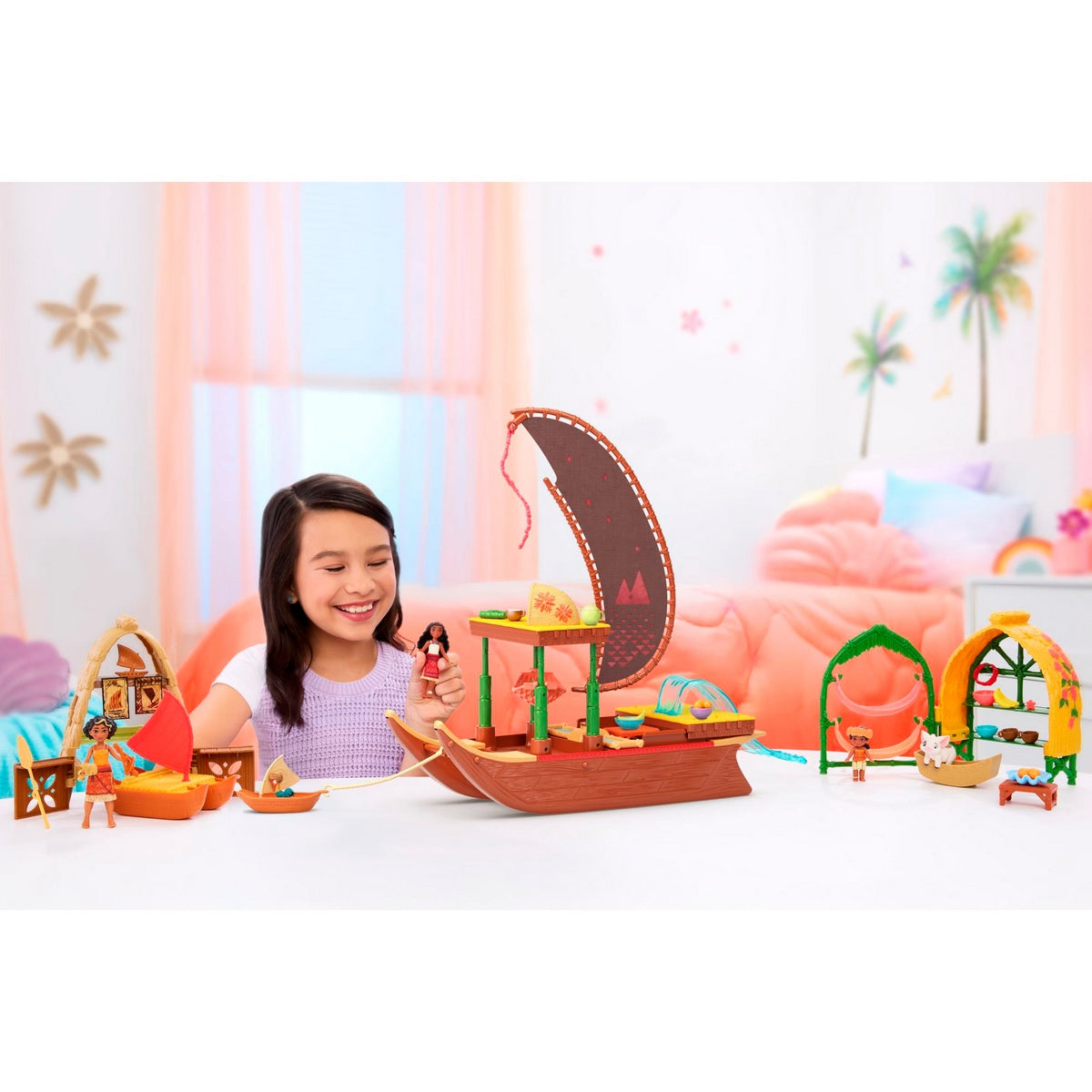 Moana 2 Set Hogar De Moana Y Simea Con Pua Y Accesorios