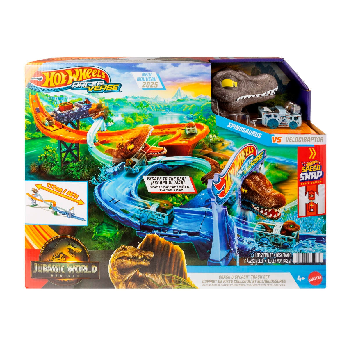 Hot Wheels Racerverse Pista De Juguete Jurassic World