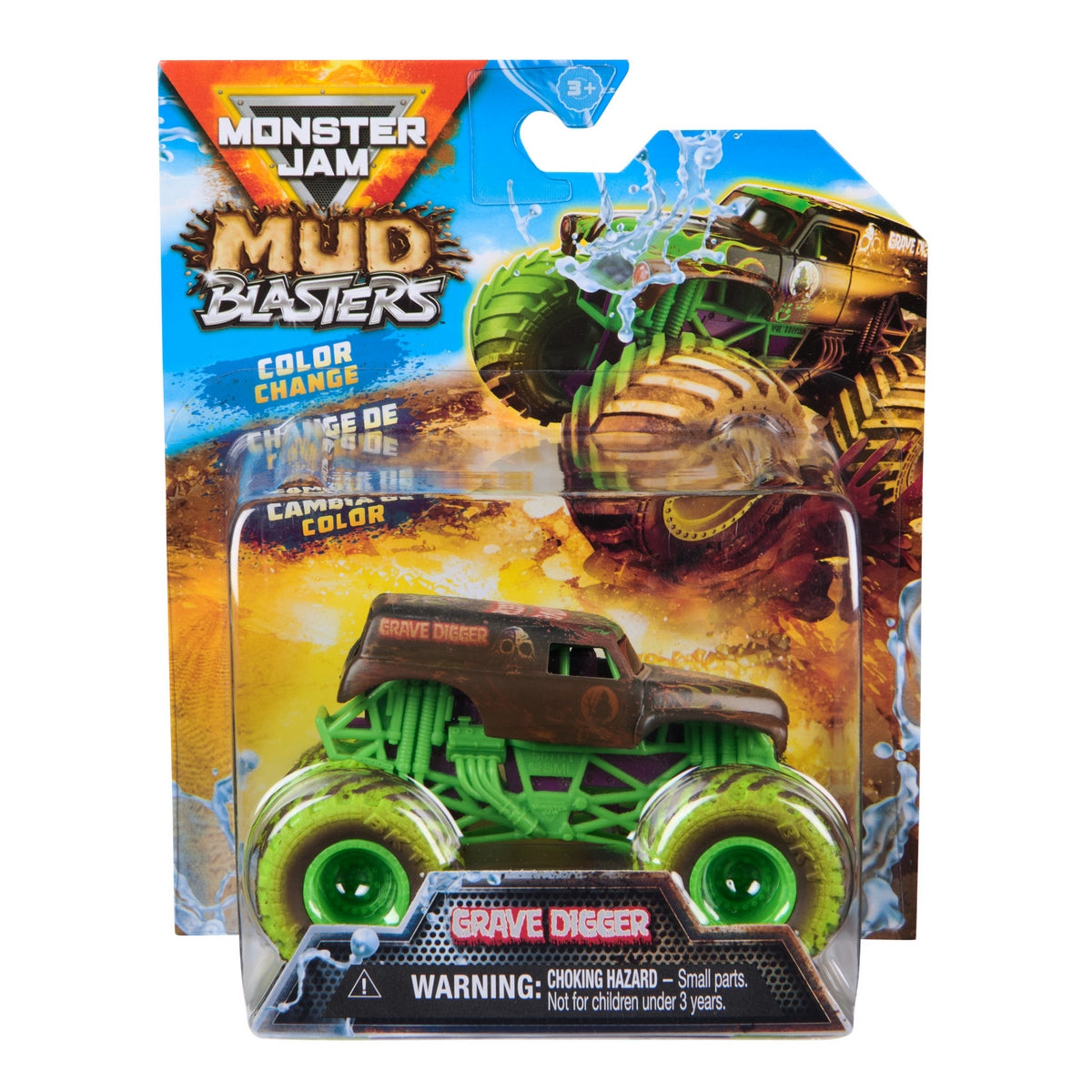 Monster Jam Veh 1:64 Cambia Color - Grave Digger