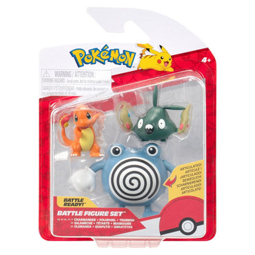 Pokemon Pack 3 Figuras - Charmander+Poliwhirl+Trubbish