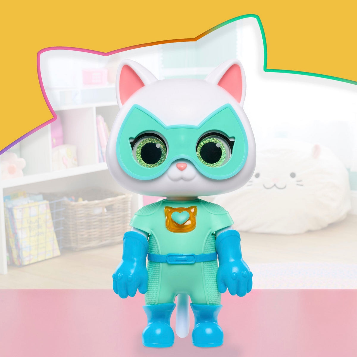 Super Kitties Cat Tastic 22 cm Figura Transformable Sonidos y Luces Bitsy Gatástica