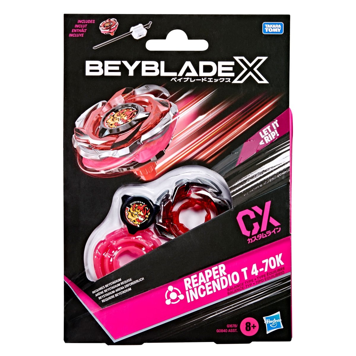 Trompo Beyblade X Surtido De Kits Iniciales Cx - Reaper Incendio