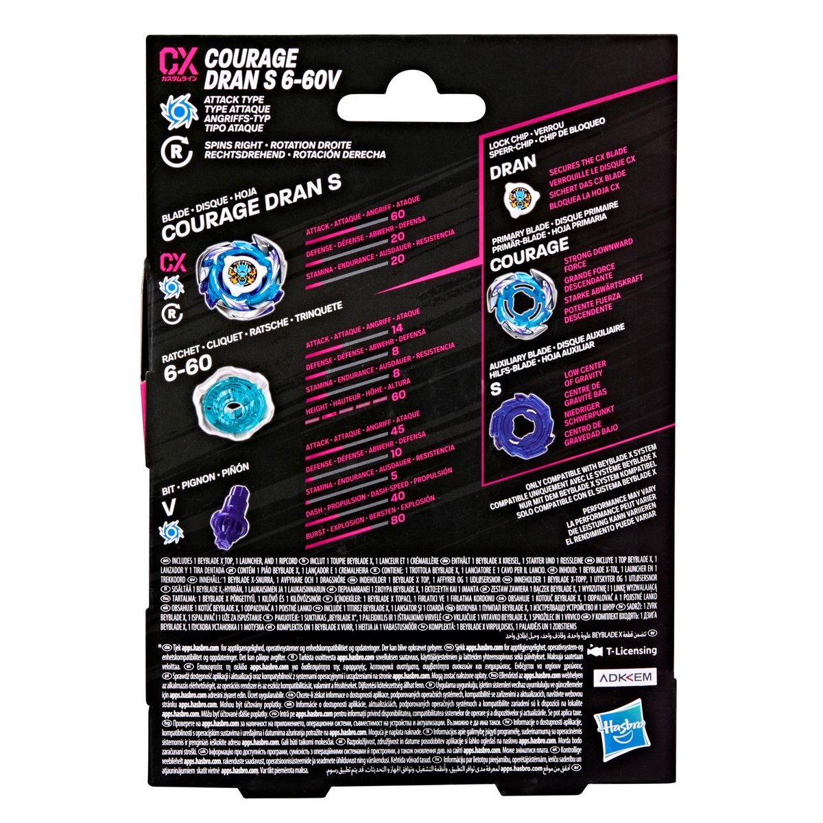 Trompo Beyblade X Surtido De Kits Iniciales Cx - Courage Dran