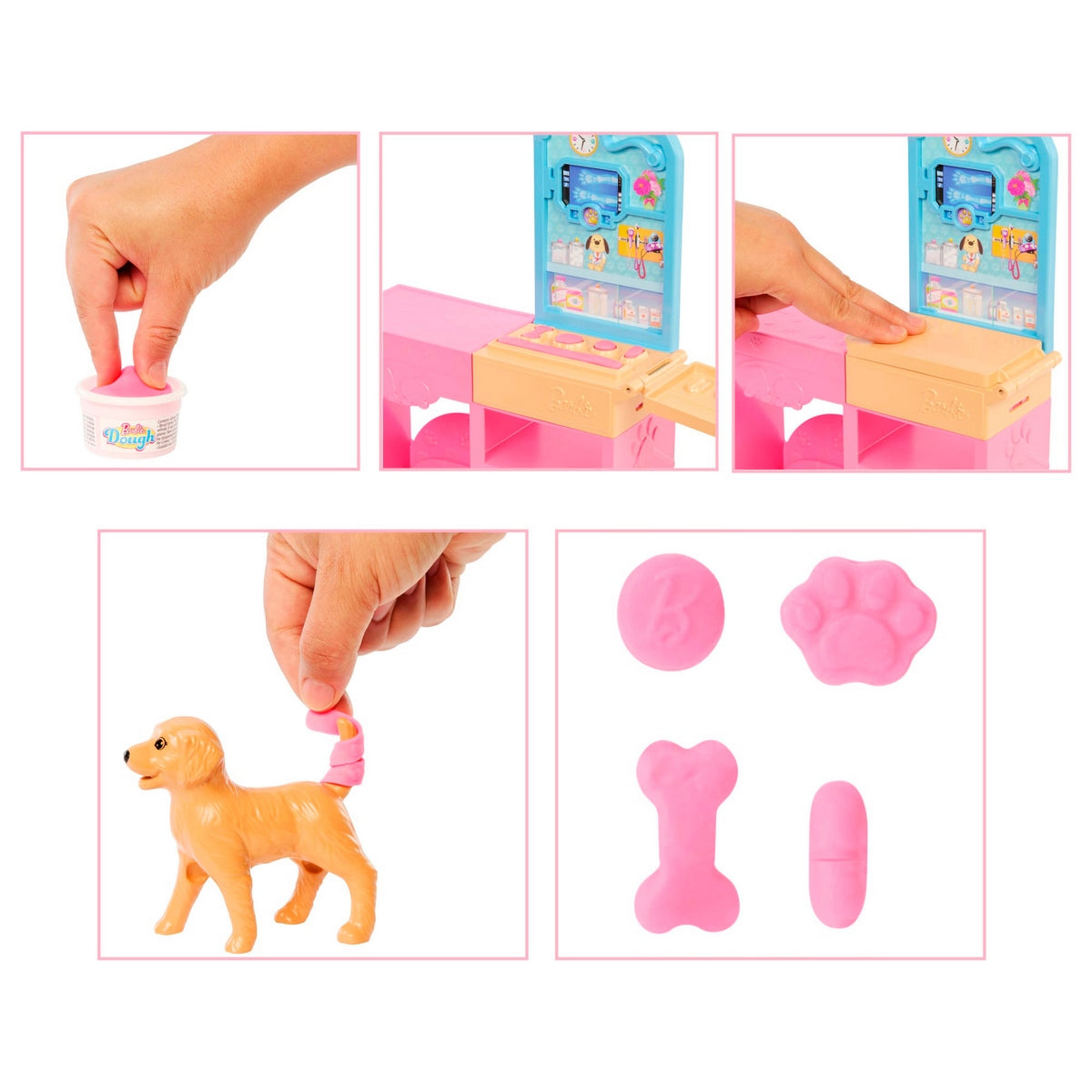 Barbie Profesiones Set Veterinaria Con Mascotas Y Accesorios