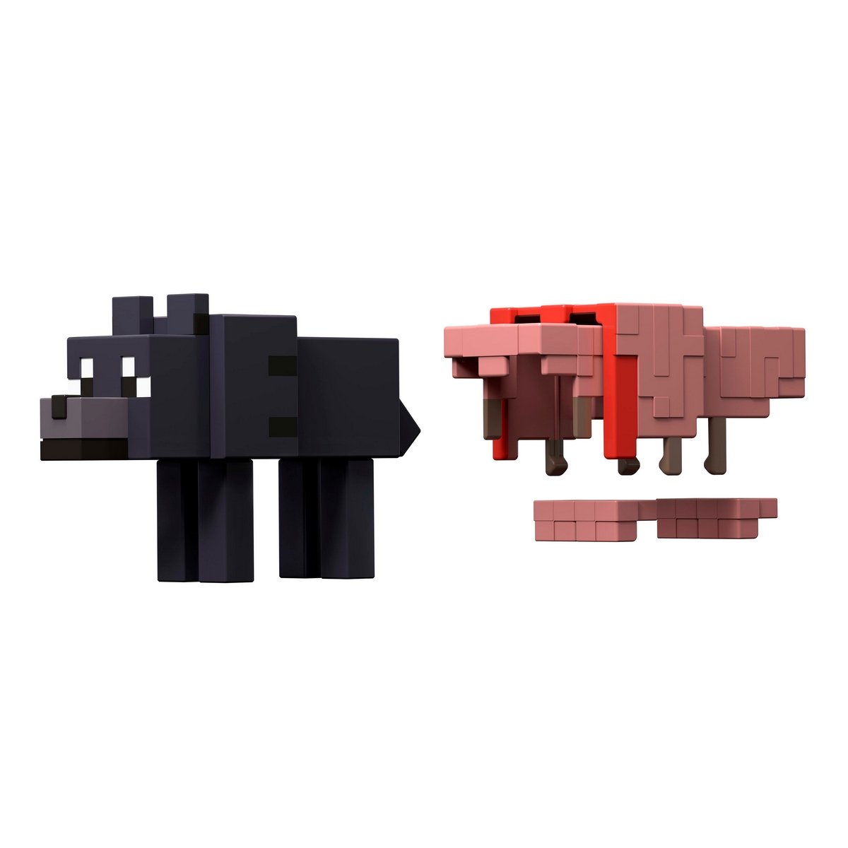 Minecraft Core Figura De 8Cm Con Crafting - Lobo Con Armadura