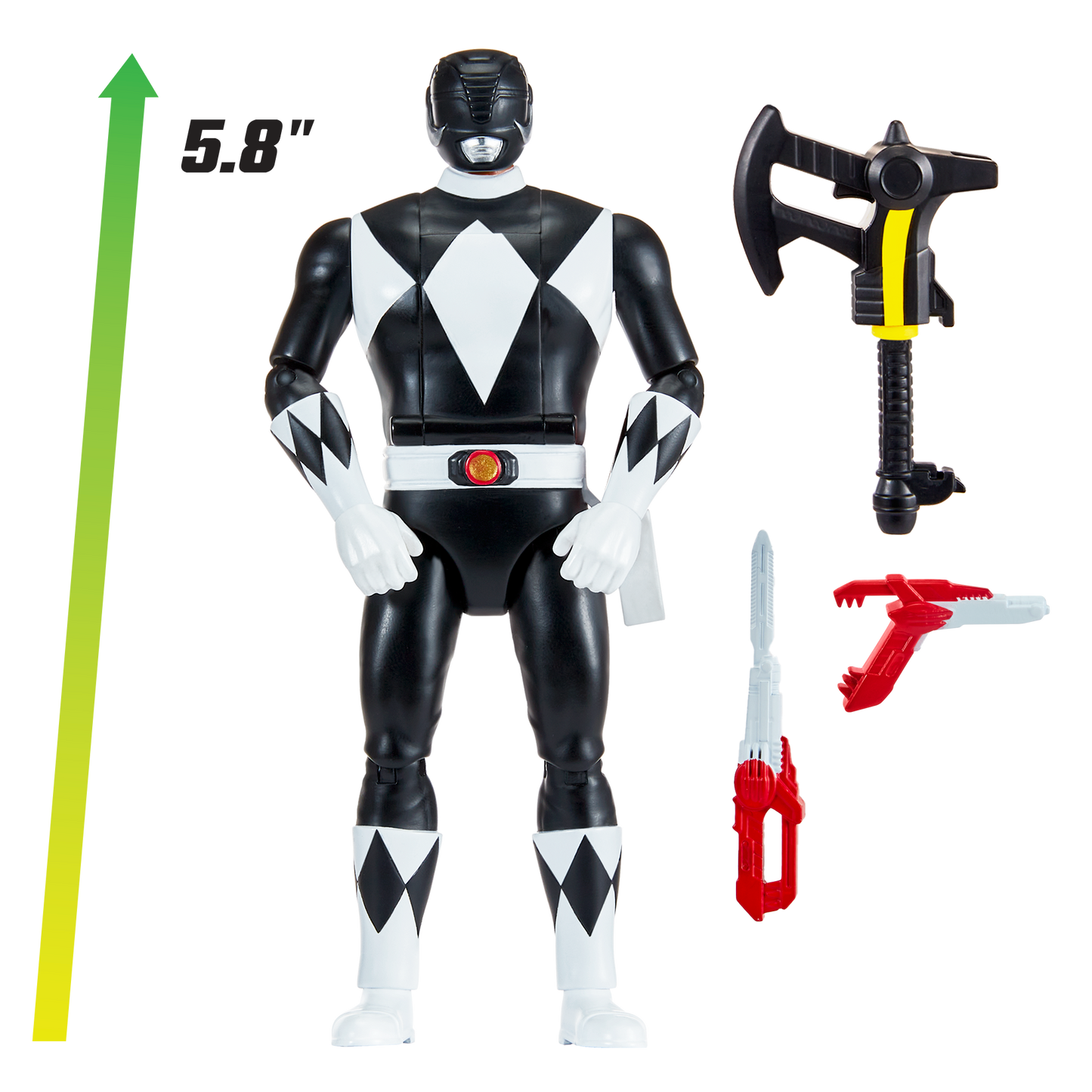 Power Rangers Figura Gira Cabeza Black Ranger
