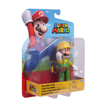 Figuras 10 Cm Super Mario De Nintendo - Luigi Constructor