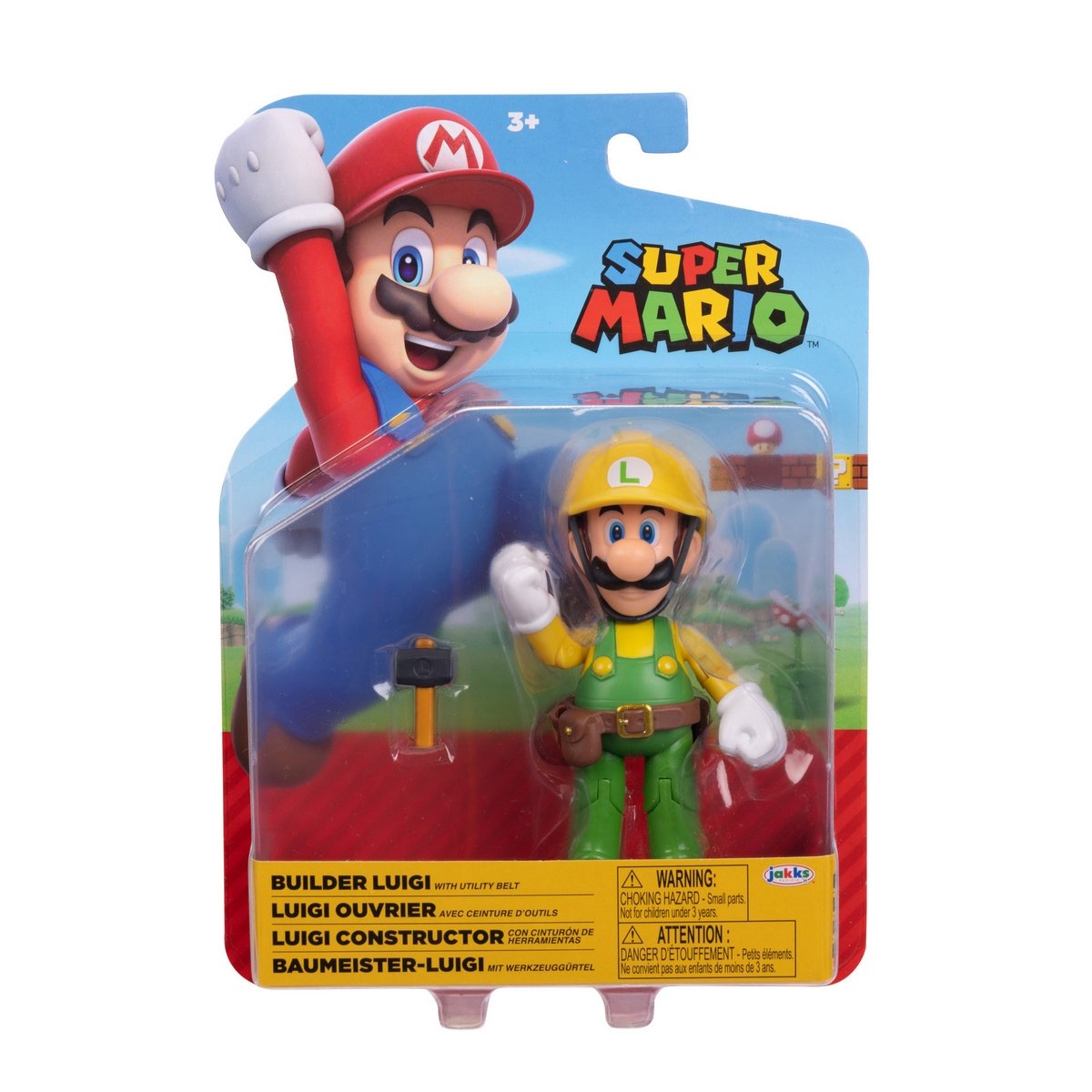 Figuras 10 Cm Super Mario De Nintendo - Luigi Constructor