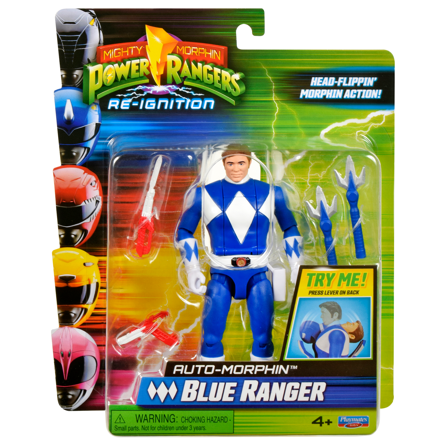 Power Rangers Figura Gira Cabeza Blue Ranger