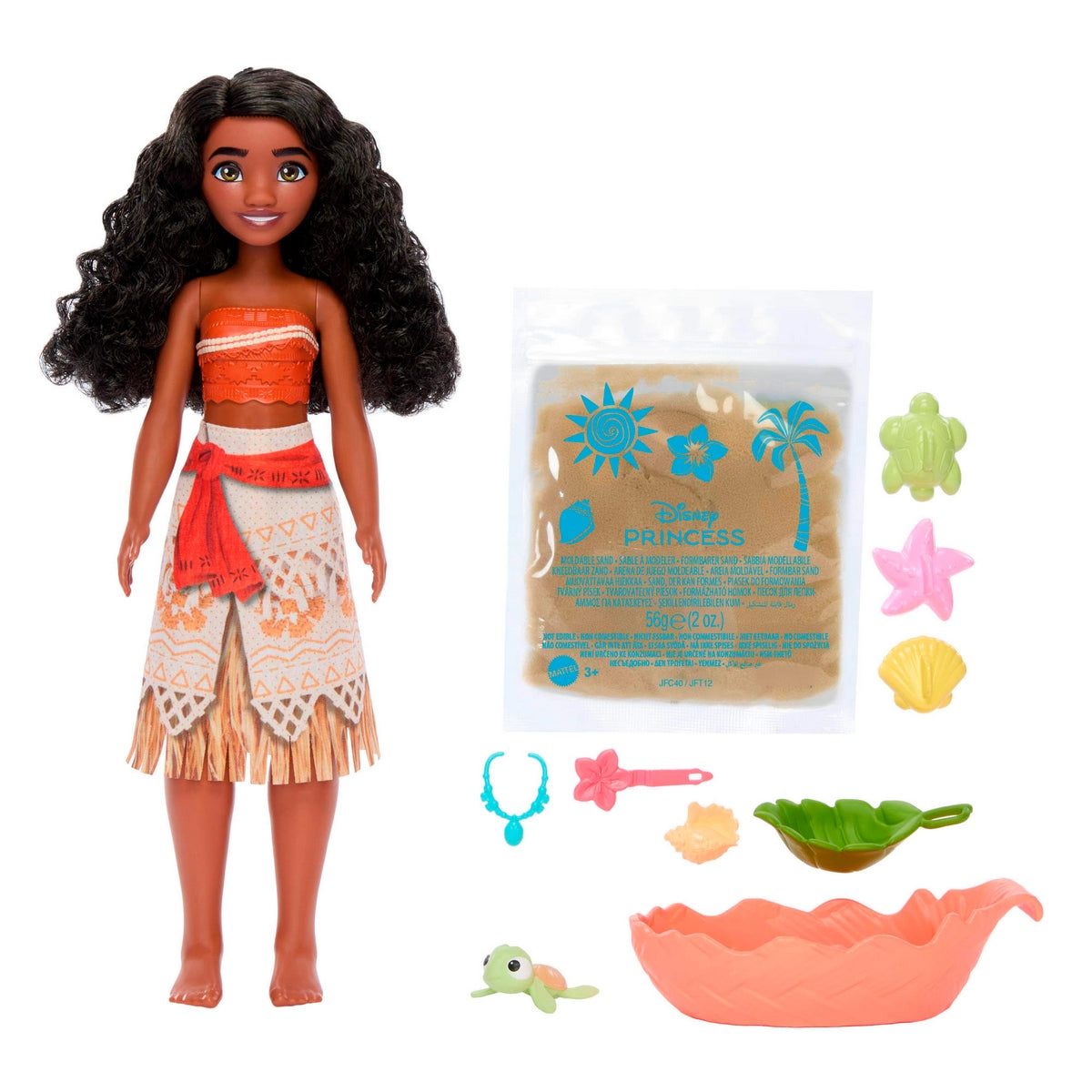 Disney Princesa Set De Juego Moana Con Tortuga Bebe