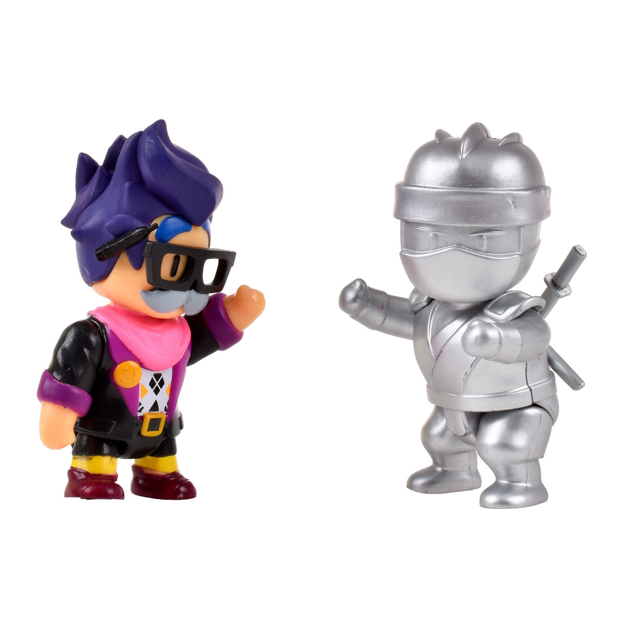 Pack 2 Figuras 8 Cms Articuladas Stumble Guys - The Architect And Metal Ninja