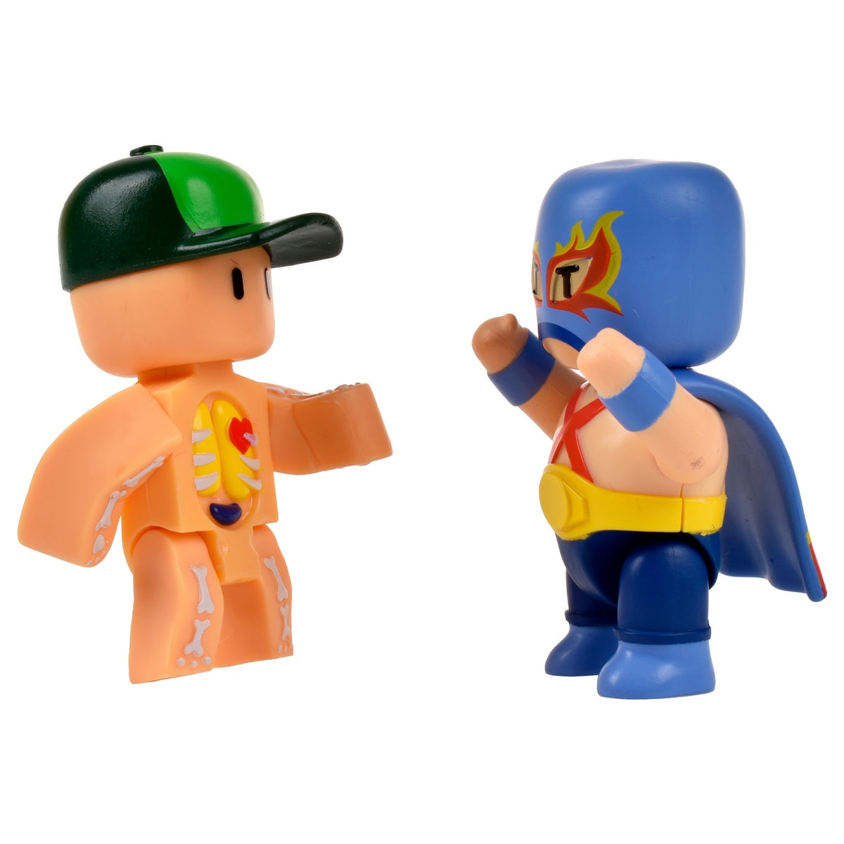 Pack 2 Figuras 8 Cms Articuladas Stumble Guys - Inside Out And Luchador