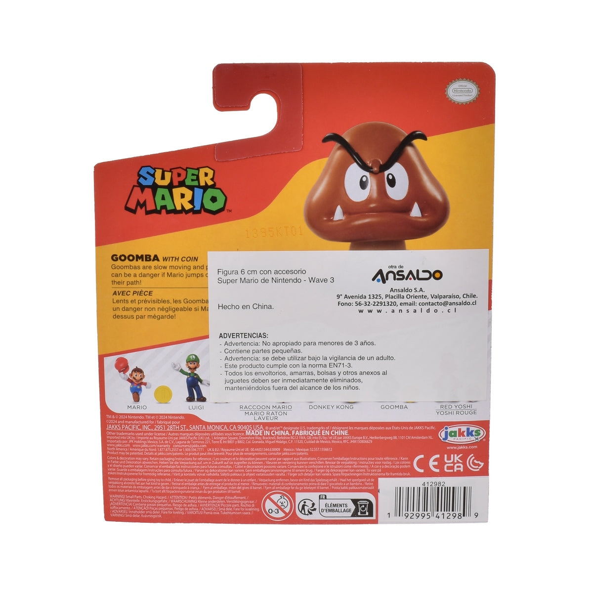 Figura 6 Cm Con Accesorio Super Mario De Nintendo - Goomba