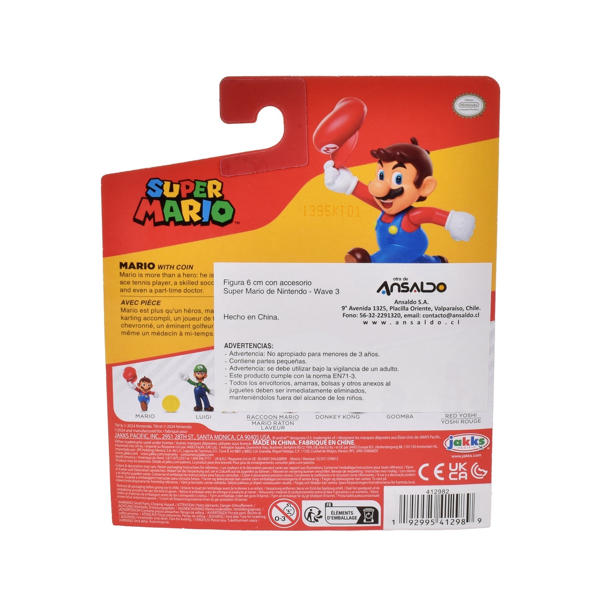 Figura 6 Cm Con Accesorio Super Mario De Nintendo - Mario