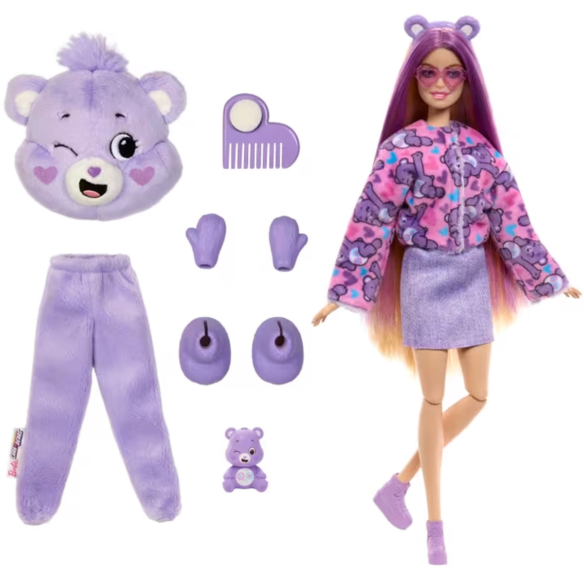 Barbie Cutie Reveal Barbie X Care Bears - Morado