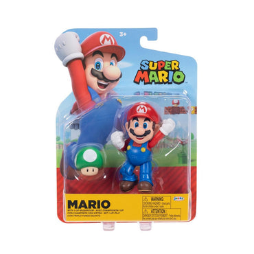 Figuras Super Mario - Mario Con Champiñon Vida Extra