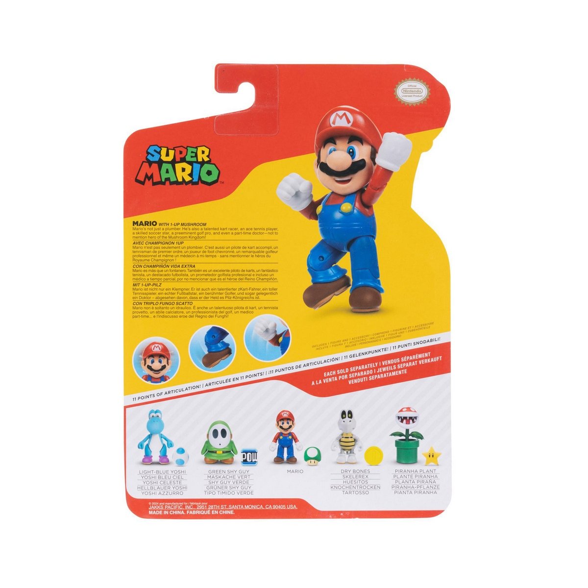 Figuras Super Mario - Mario Con Champiñon Vida Extra