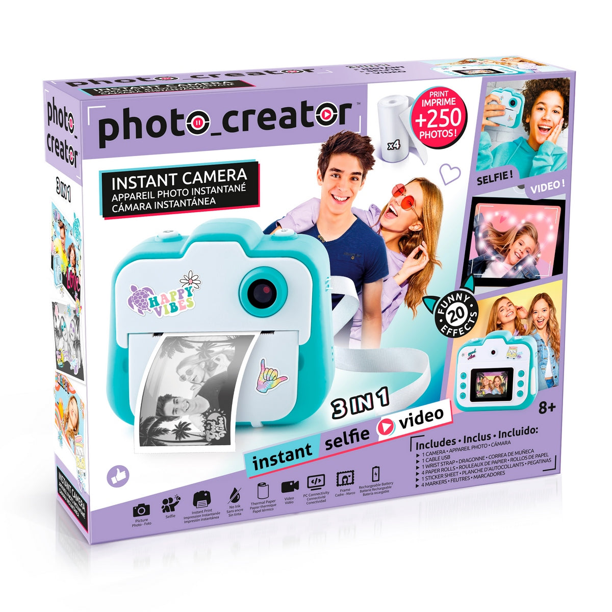 Photo Ceator Super Camara Instantanea Imprime 1000 Fotos