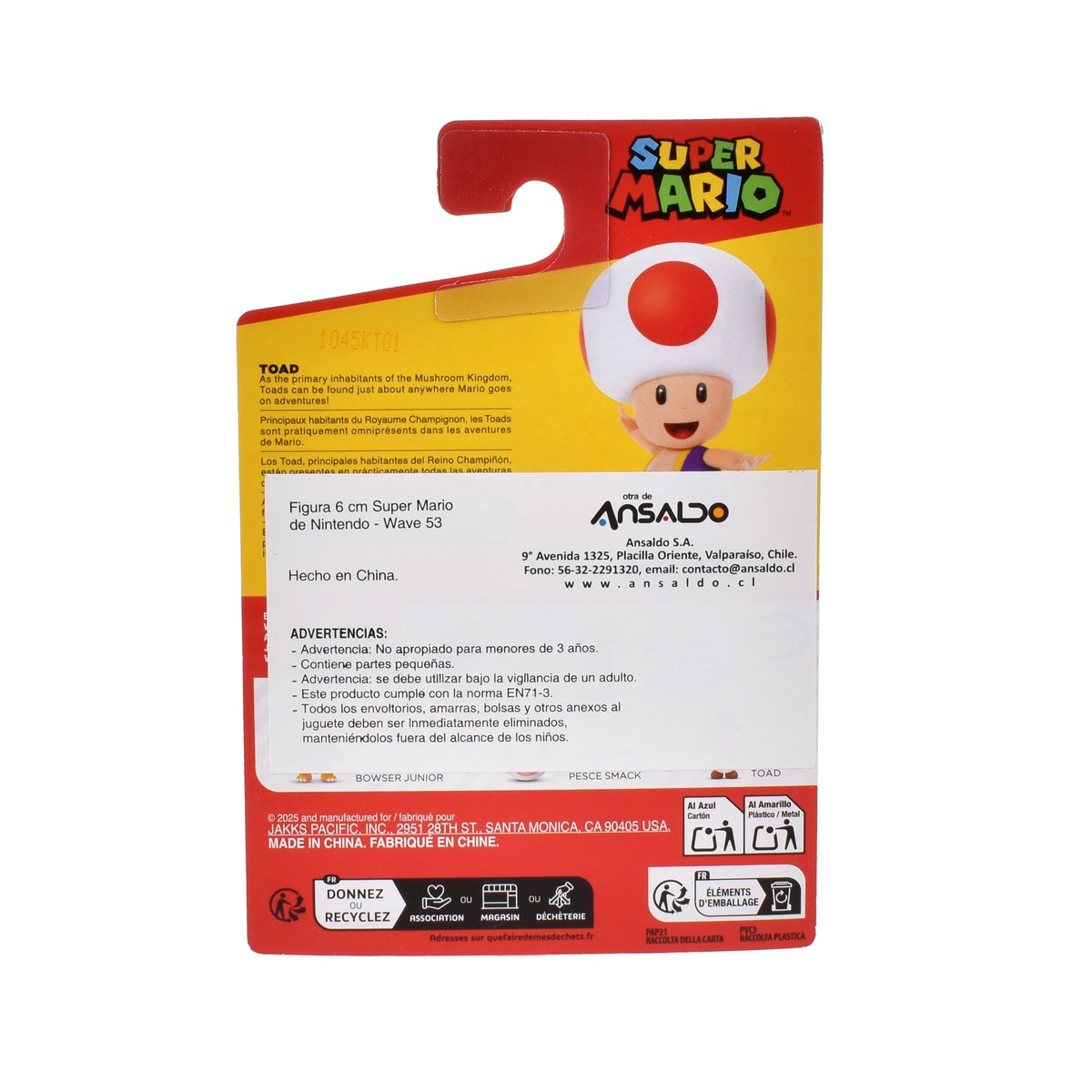 Figuras 6 cm Super Mario de Nintendo Wave 53 - Toad