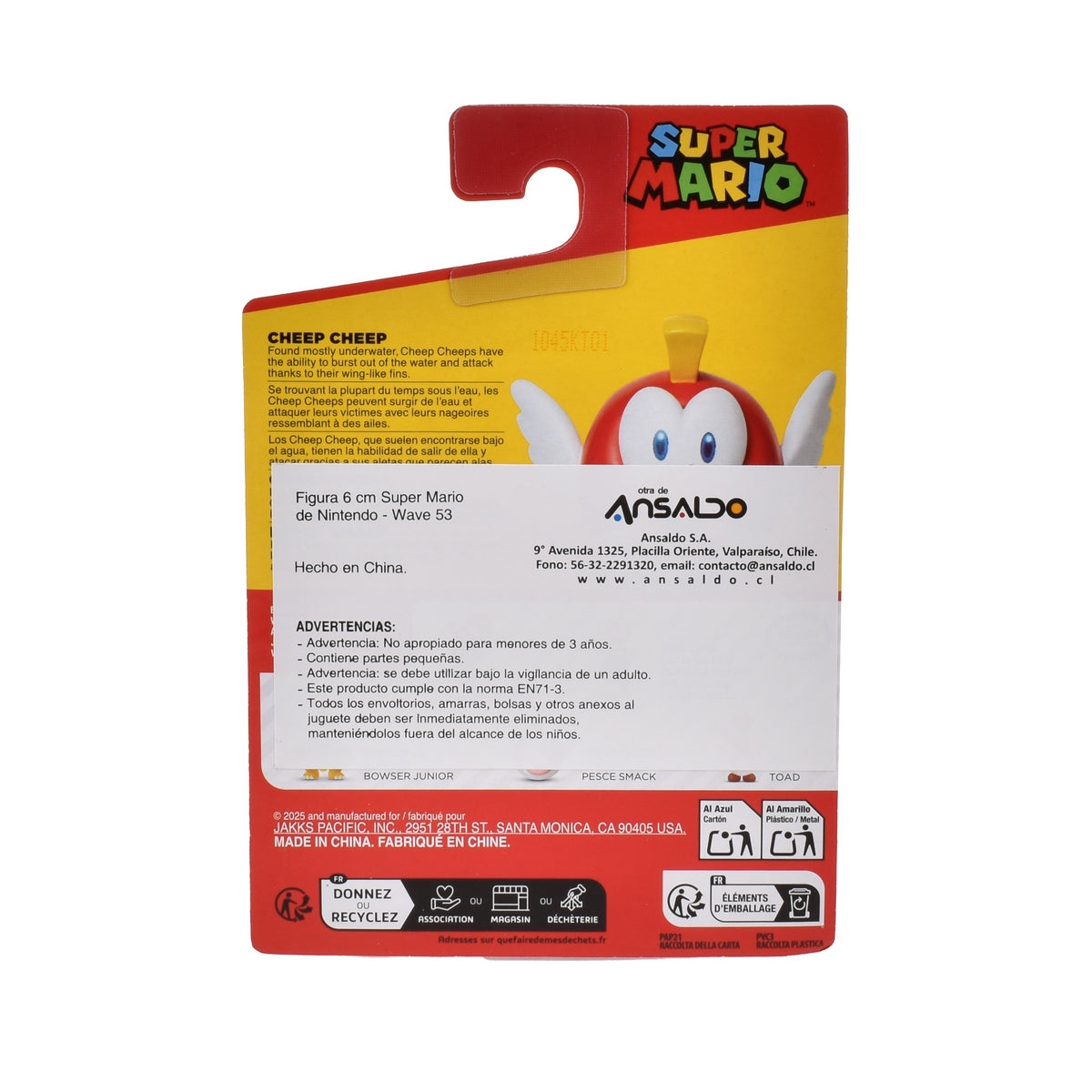 Figuras 6 cm Super Mario de Nintendo Wave 53 - Cheep Cheep