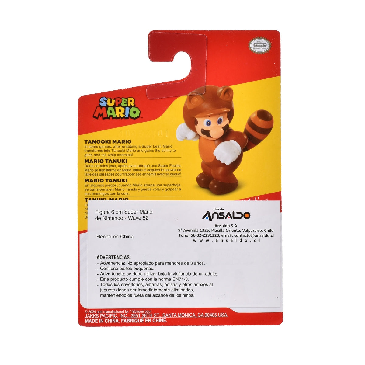 Figuras 6 Cm Super Mario De Nintendo Wave 54 - Mario Tanuki
