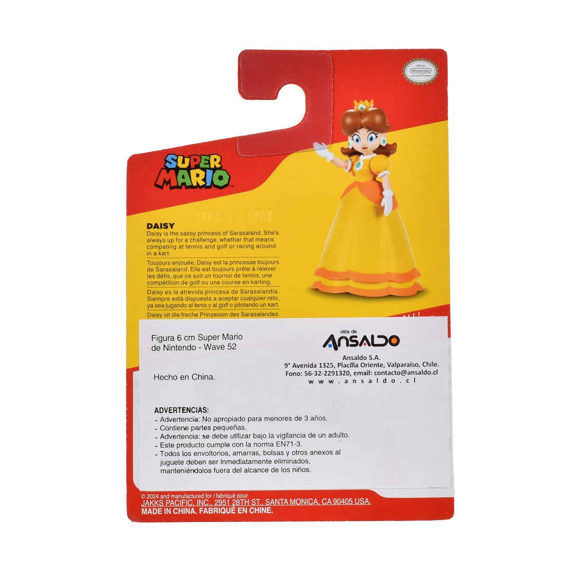 Figuras 6 Cm Super Mario De Nintendo Wave 54 - Daisy