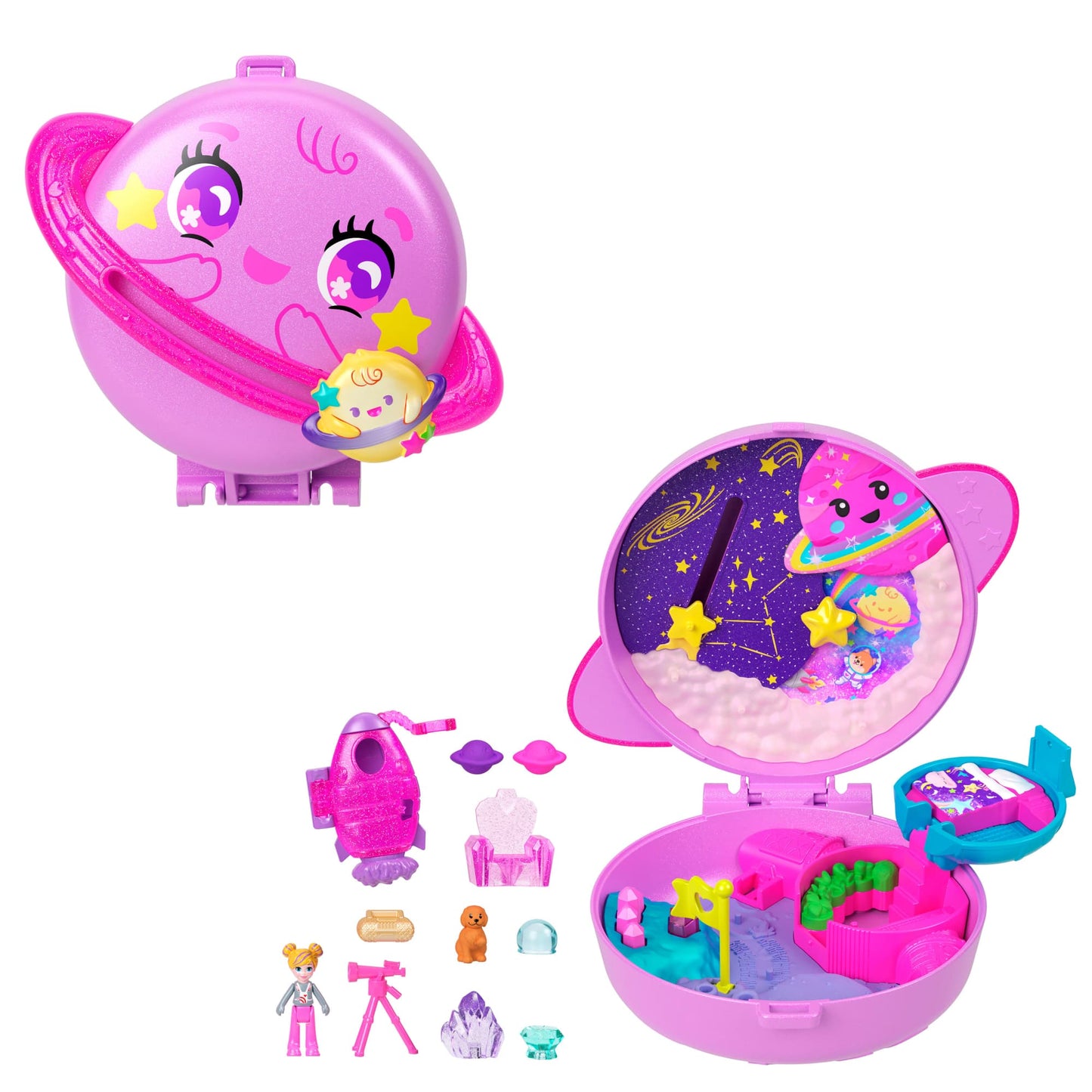 Polly Pocket Set De Juego Mundo De Compactos De Polly - Compacto De Planeta Polly